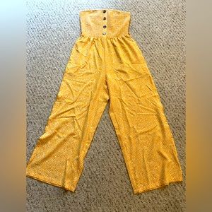 Strapless Yellow and White Jumper